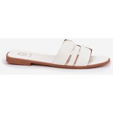 Boto Women's Flat Heeled Sandals With Cutouts Eco Leather White Ecapus | shoptok.hr