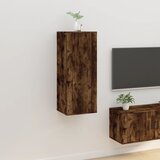 vidaXL Stenska TV omarica dimljen hrast 40x34,5x100 cm Cene
