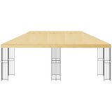 Paviljon s bočnim stranama 6 x 3 m Krem Poliester i čelik 190 | shoptok.hr
