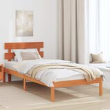  Krevetna konstrukcija Smeđa 100 x 200 cm Čvrsto borovo drvo | shoptok.hr