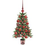 vidaXL Božično drevo med 150 LED z stojalom Zelena 90 cm PE | Shoptok.si