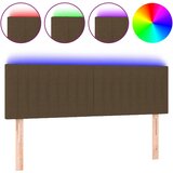 Maison Chic LED Posteljno vzglavje - Vzglavna omarica - Nočna omarica temno rjavo 144x5x78/88 cm blago, (21708885) Cene