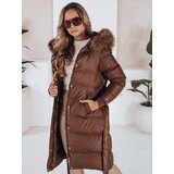 DStreet Kurtka zimowa damska pikowana z futerkiem STYLEBELLA biała TY4610 Cene