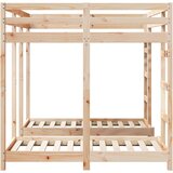  Trokatni krevet Smeđa 140 x 200 cm Čvrsto borovo drvo | shoptok.hr