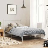  Metalni okvir za krevet s uzglavljem bijeli 107x203 cm | shoptok.hr