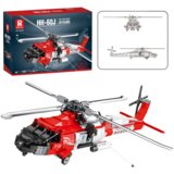 Kockice za slaganje helikoptera HH-60J Jayhawk sa 1137el - crveni | shoptok.hr