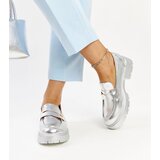 Gemre Silver eco-leather moccasins Mladenka | Shoptok.si