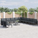 vidaXL Vrtna sedežna garnitura 12 pcs Antracitna Jeklo | Shoptok.si