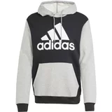 ADIDAS SPORTSWEAR Sportska sweater majica 'Essentials' siva melange / crna / bijela