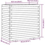  Vrtna sadilica voštano smeđe boje 70x40x72 cm od borovine | shoptok.hr