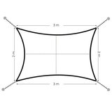  MultiGarden Pravougaono solarno jedro 2x3m Gray Multigarden 19193G GRAY | ePonuda.com