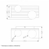  talia 60 plafonska svetiljka 2*G9 drvo | ePonuda.com