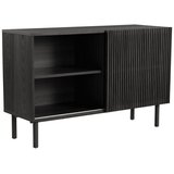 Jotex Črna omarica v jesenovem dekorju z drsnimi vrati 124x80x45 cm Sion – | Shoptok.si