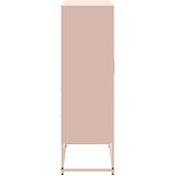  Visoka komoda ružičasta 68,5 x 38,5 x 123,5 cm čelična | shoptok.hr