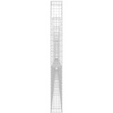  Gabionska košara U-oblika s 8 stupova 860x20x200 cm željezna | shoptok.hr