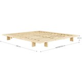 Karup Design Žajbljevo zelena zakonska postelja iz masivnega bora brez vzglavja z letvenim dnom 160x200 cm Japan – | Shoptok.si