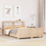 Maison Chic Posteljni okvir - Dvoposteljna postelja - Zakonska postelja brez vzmetnice 120x200 cm trdna borovina-J10587, (21763608) | Shoptok.si