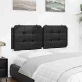  Jastuk za uzglavlje Zadar crni 140 cm od umjetne kože | shoptok.hr