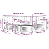  Set vanjskih sofa 6 kom. Bijela i antracit Poliester | shoptok.hr