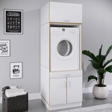 MID.YOU OMARICA ZA PRALNI STROJ bela, medeni hrast | Shoptok.si