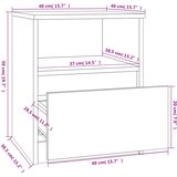  Noćni ormarići 2 kom boja dimljenog hrasta 40x40x50 cm drveni | shoptok.hr