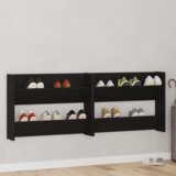 vidaXL Omare za čevlje na steni 2 pcs Črni hrast 60 x 18 x 60 cm u