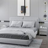 vidaXL Nočna omarica 2 kosa betonsko siva 45x34,5x44,5 cm iverna pl. Cene