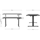 Adler Mark Leader 7.6 Crni Električni podesivi sto 160x80cm | Eponuda.com
