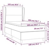 Box spring postelja z vzmetnico svetlo siva 100x200 cm žamet, (20726457) | Shoptok.si