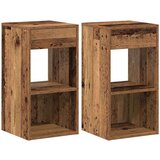vidaXL Noćni ormarići s ladicom 2 kom staro drvo 35x34x66,5 cm | shoptok.hr