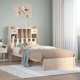 vidaXL Krevet s regalom za knjige bez madraca 75x190 cm borovina | shoptok.hr