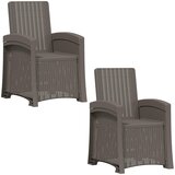  Ležaljka za vrt s izgledom ratana 2 pcs Svjetlosiva PP | shoptok.hr