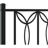  Metalni okvir za krevet s uzglavljem crni 100x200 cm | shoptok.hr