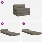 SOFA na razvlačenje Svjetlosiva 200 x 70 x 10 cm Baršun | Shoptok.si