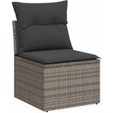  11-dijelni set vrtnih sofa poliratan i bagrem s jastucima sivi | shoptok.hr