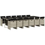 13-dijelni vrtni blagovaonski set s jastucima svijetlosivi | shoptok.hr