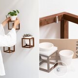 KAZAI 3-delni komplet stenskih vaz v lesenem okvirju | Shoptok.si