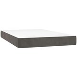  Krevet box spring s madracem LED tamnosivi 120 x 200 cm baršun | shoptok.hr
