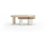 Teulat Bijeli stolić za kavu u dekoru jasena 120x50 cm Nori -