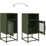 vidaXL Nočna omarica olivno zelena 36x39x78 cm Hladno valjano jeklo | Shoptok.si
