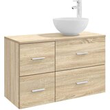  Set namještaja za kupaonicu 2 kom. Hrast sonoma Smeđa 49,5 x 41 x 80 cm | shoptok.hr