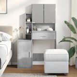  Toaletni stolić s ormarićem siva boja betona 80x35x132 cm | shoptok.hr