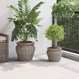  Košara za rastline s shranjevanjem 2 pcs Siva Lacak ratan, (5000207838) | Shoptok.si
