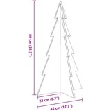 vidaXL Lesena novoletna jelka za okras 80 cm trdna borovina | Shoptok.si