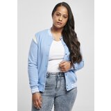 Urban Classics Ladies Inset College Sweat Jacket Clearwater/whitesand | ePonuda.com