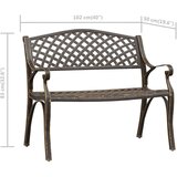 vidaXL Vrtna klop 102 cm liti aluminij bronaste barve | Shoptok.si