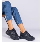Gemre Ariella women's black sneakers adorned with glitter | Shoptok.si