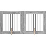  Vrata za pse s postoljem 2 pcs Siva sonoma 80 x 80 cm | shoptok.hr