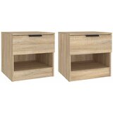  Noćni ormarići 2 kom boja hrasta sonome od konstruiranog drva Smeđa | shoptok.hr