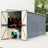 vidaXL vrtna lopa siva 118x382x178 cm pocinkano jeklo | Shoptok.si